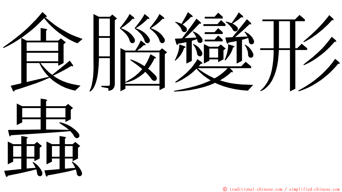 食腦變形蟲 ming font