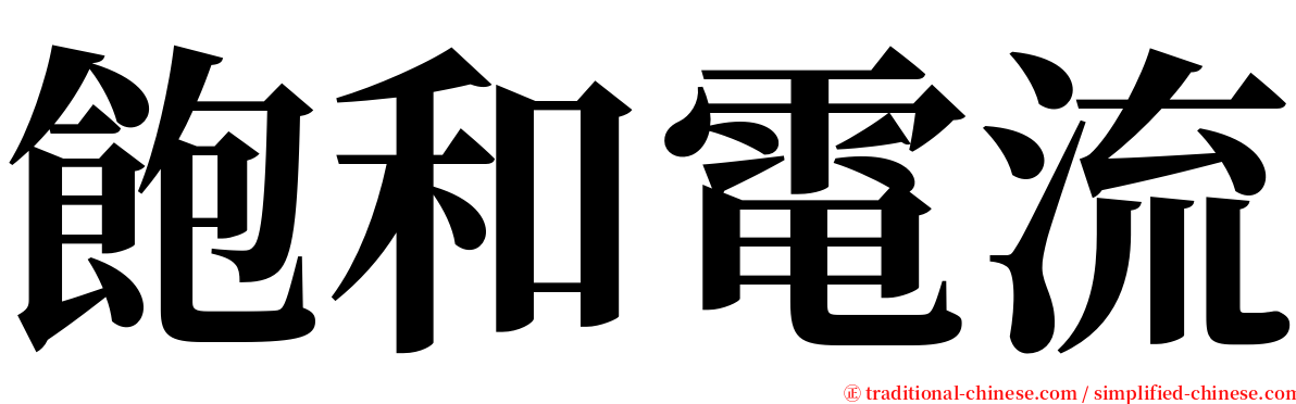 飽和電流 serif font