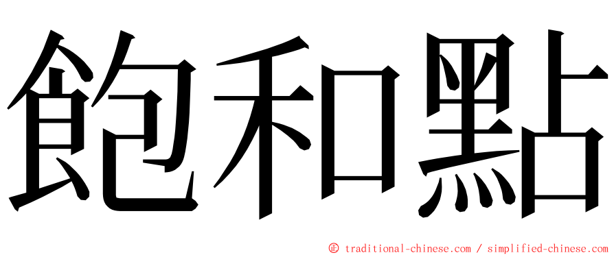 飽和點 ming font