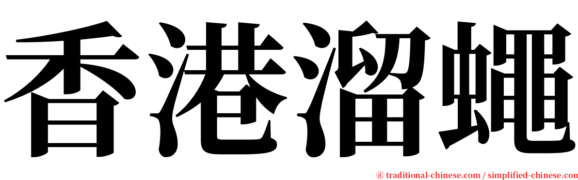 香港溜蠅 serif font