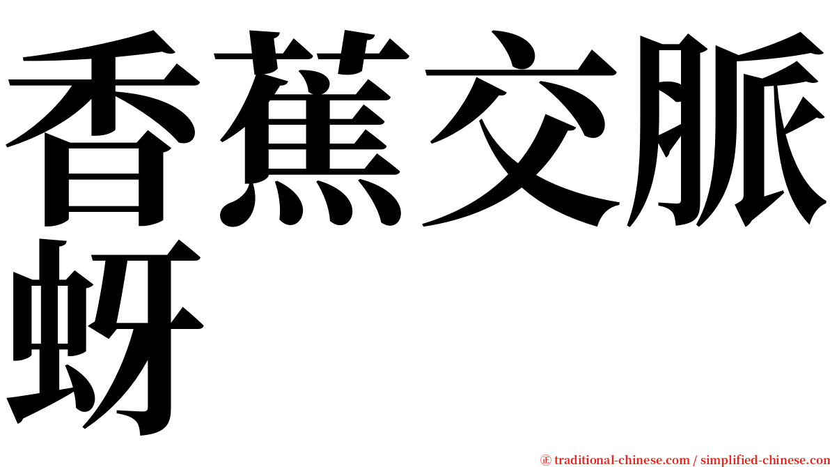 香蕉交脈蚜 serif font