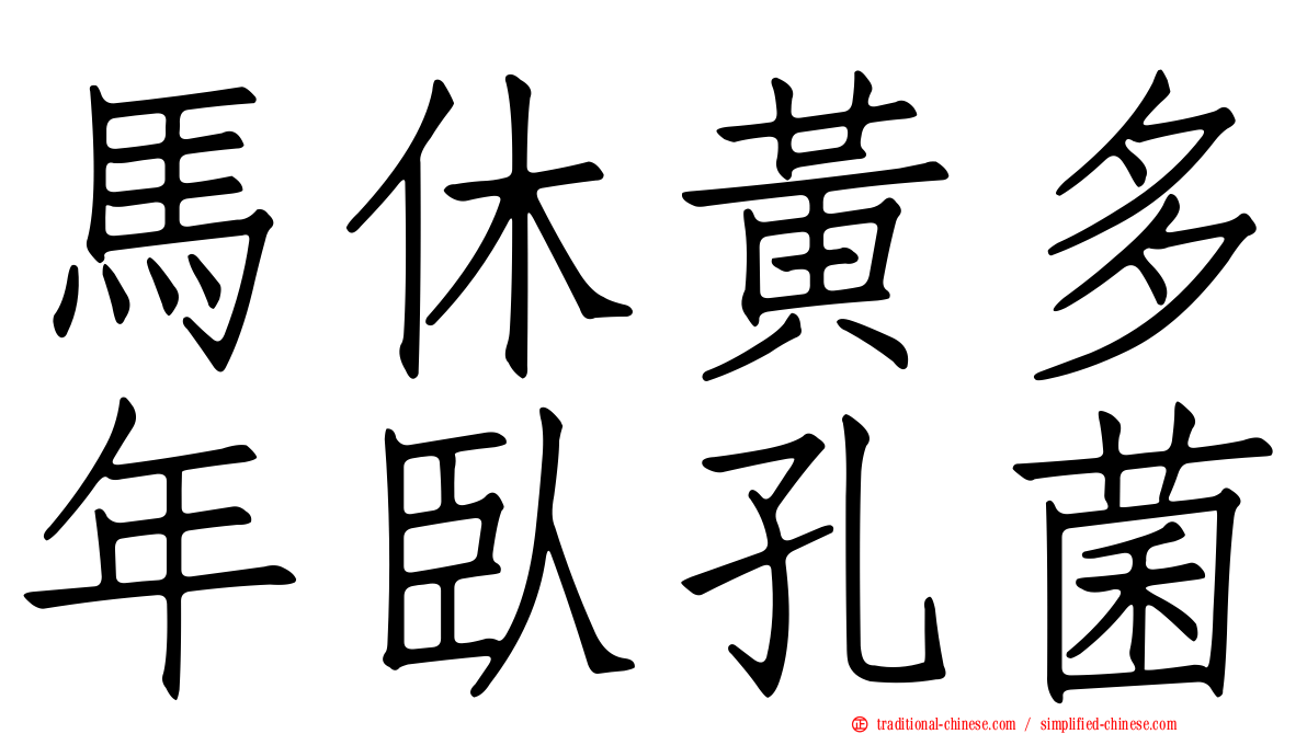 馬休黃多年臥孔菌