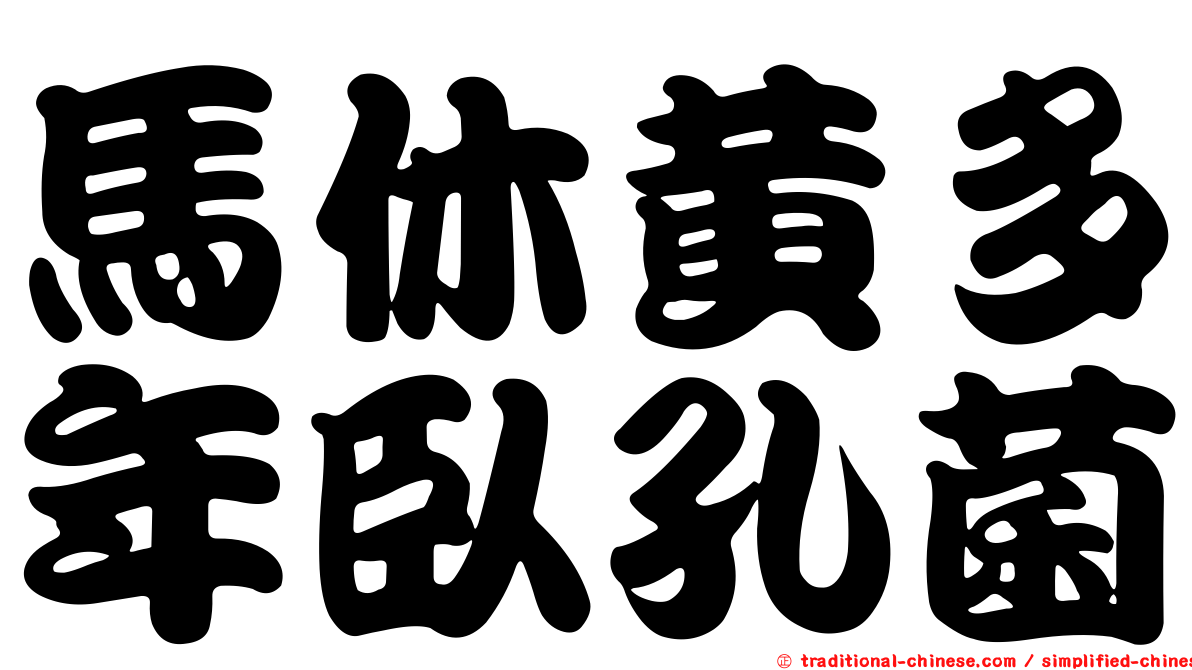 馬休黃多年臥孔菌