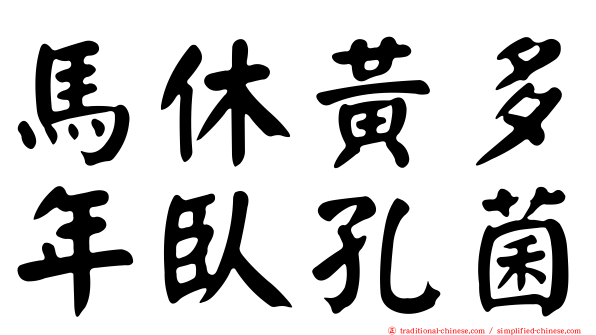 馬休黃多年臥孔菌
