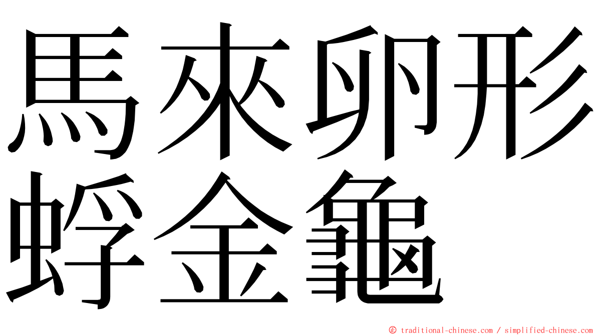 馬來卵形蜉金龜 ming font