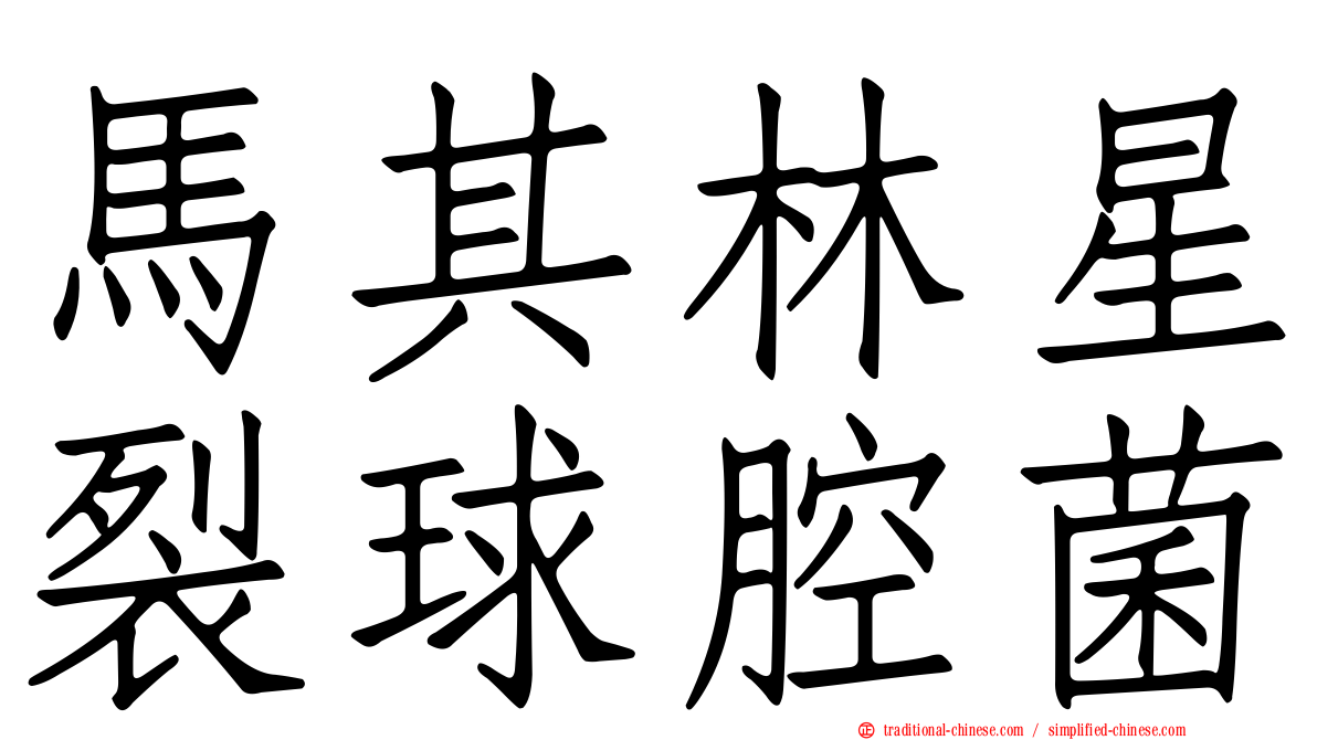 馬其林星裂球腔菌