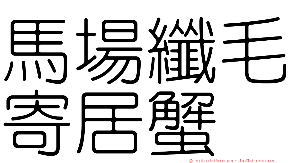 馬場纖毛寄居蟹
