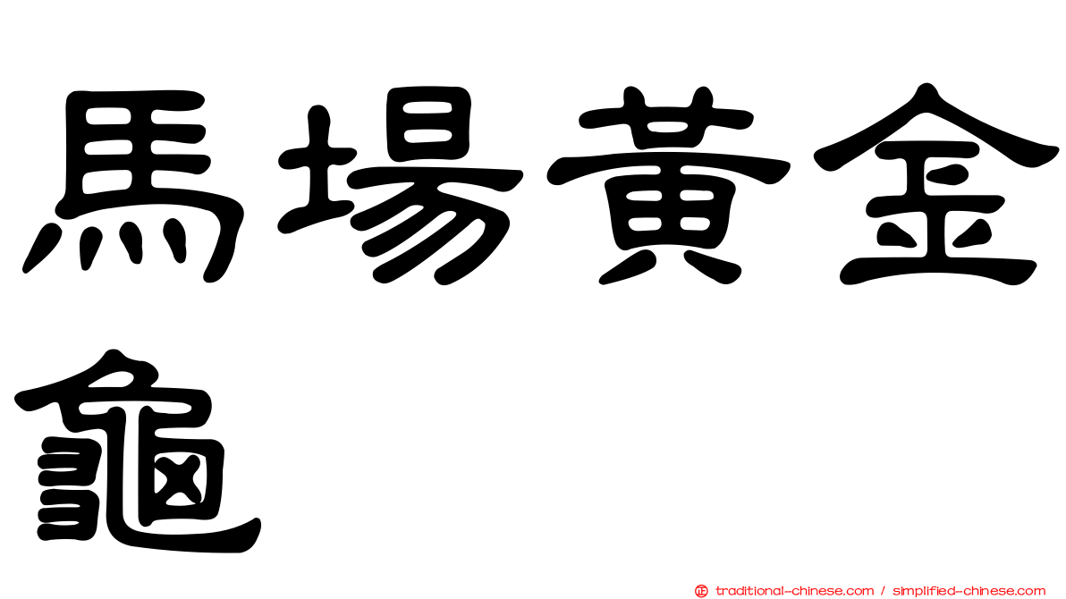 馬場黃金龜