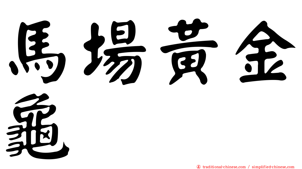 馬場黃金龜