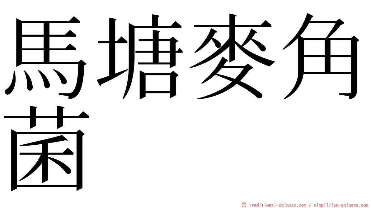 馬塘麥角菌 ming font