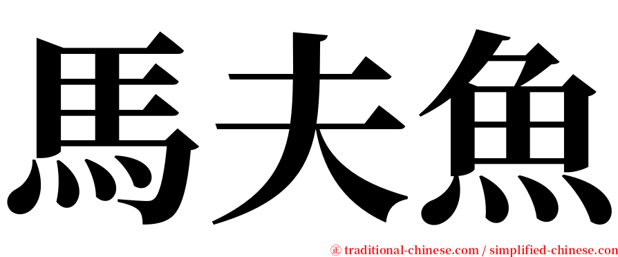 馬夫魚 serif font