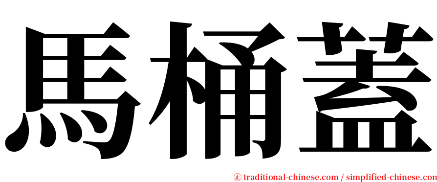 馬桶蓋 serif font