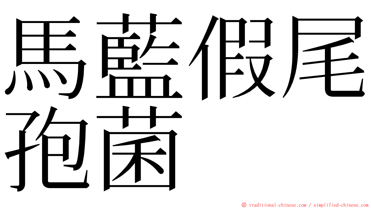 馬藍假尾孢菌 ming font