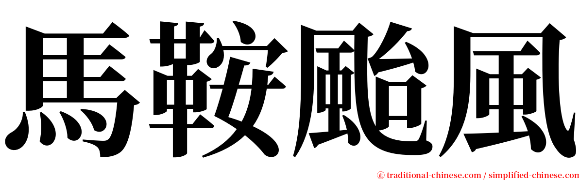 馬鞍颱風 serif font