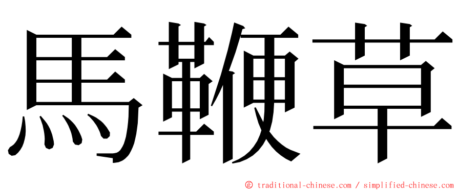 馬鞭草 ming font