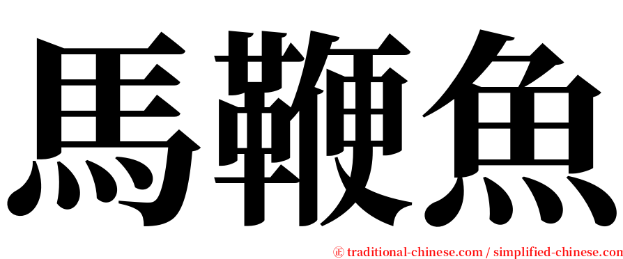 馬鞭魚 serif font