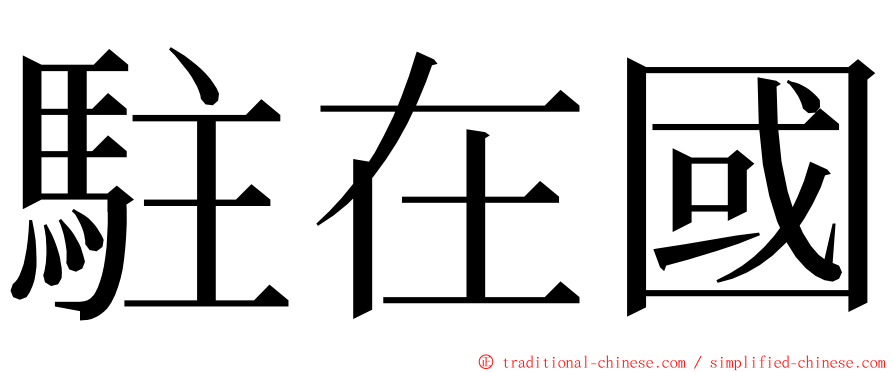 駐在國 ming font