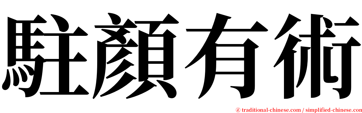 駐顏有術 serif font