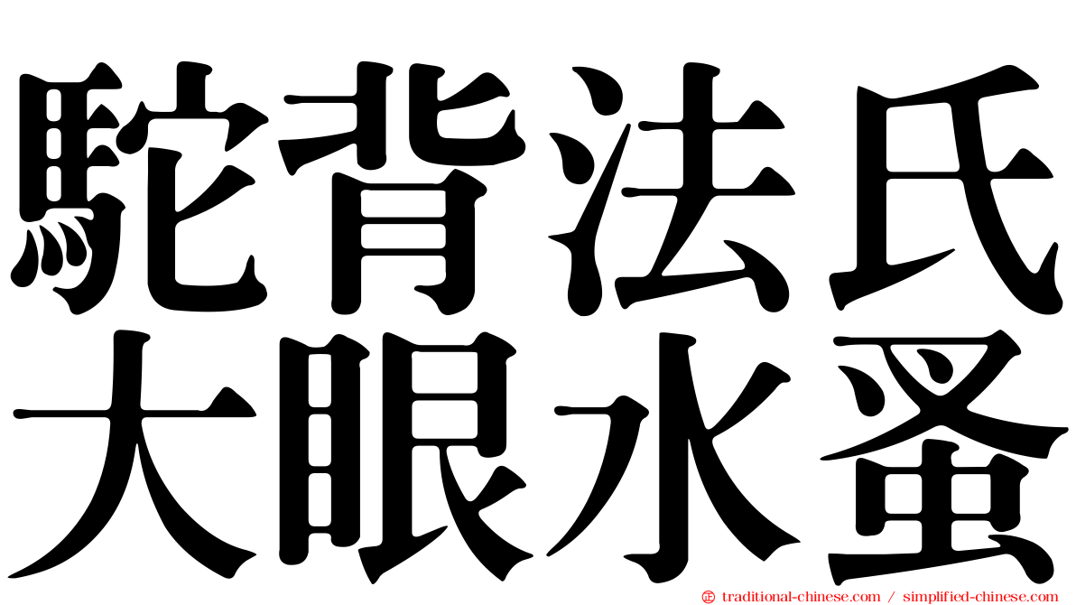 駝背法氏大眼水蚤