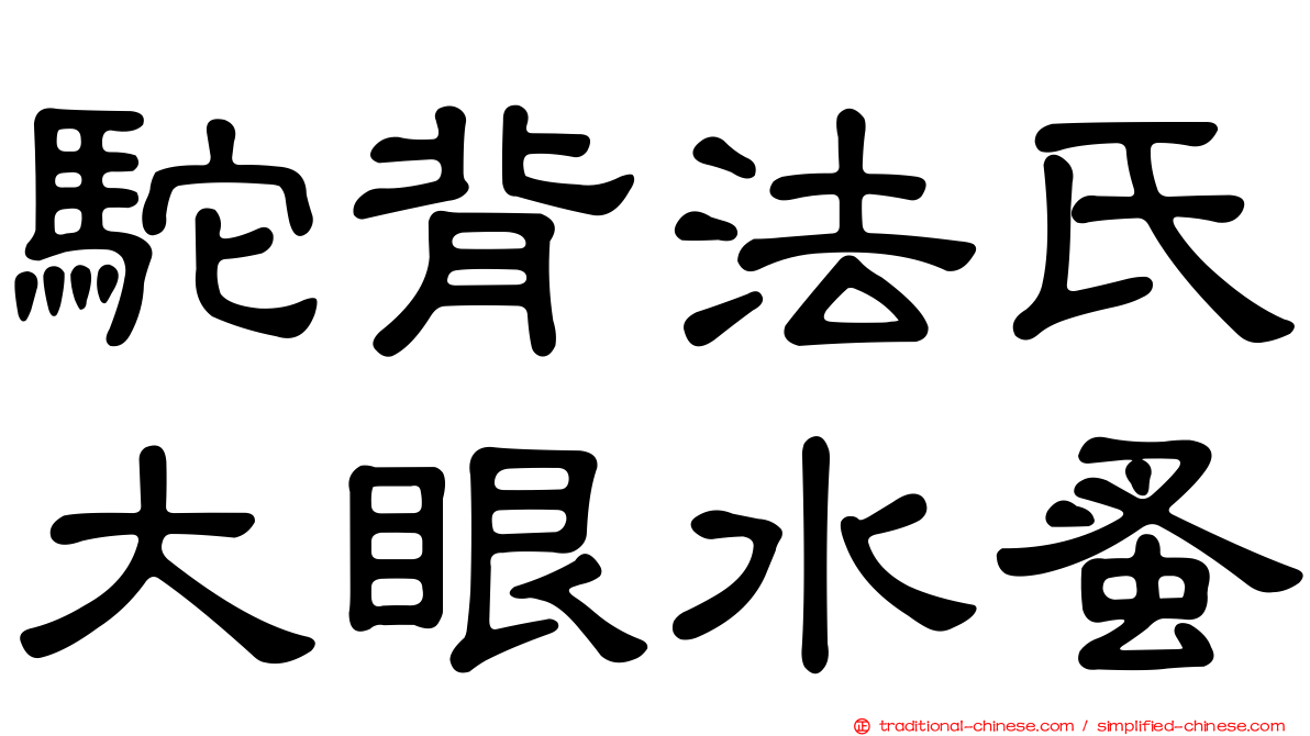 駝背法氏大眼水蚤