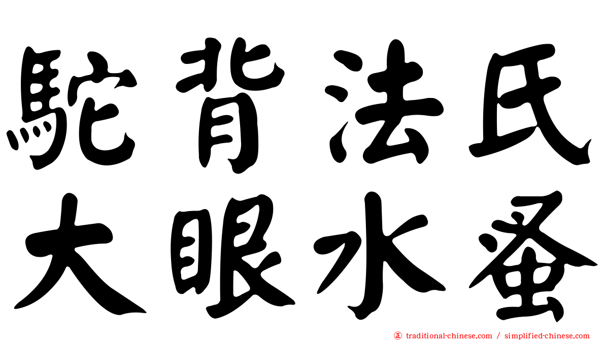 駝背法氏大眼水蚤