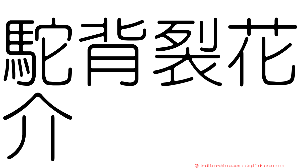 駝背裂花介