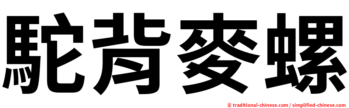 駝背麥螺