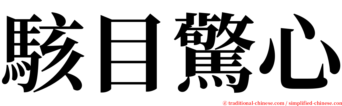 駭目驚心 serif font