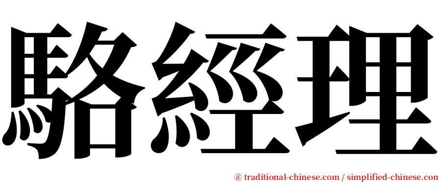 駱經理 serif font