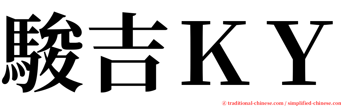 駿吉ＫＹ serif font