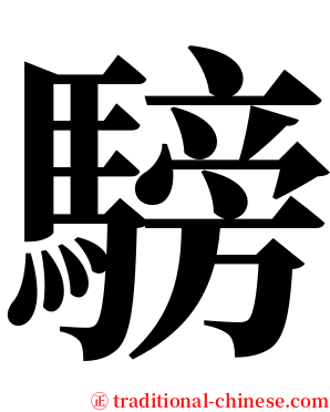 騯 serif font