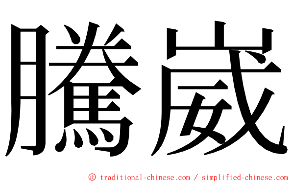 騰崴 ming font