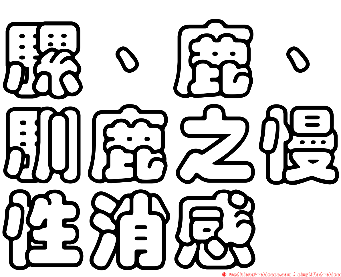 騾、鹿、馴鹿之慢性消感