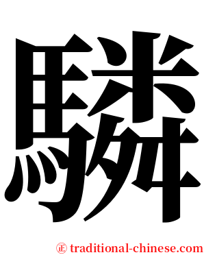 驎 serif font