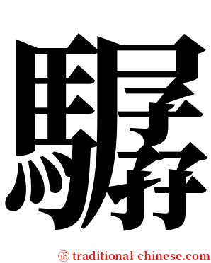 驏 serif font