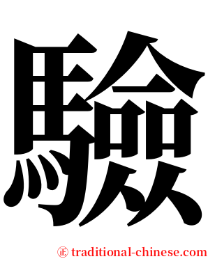 驗 serif font