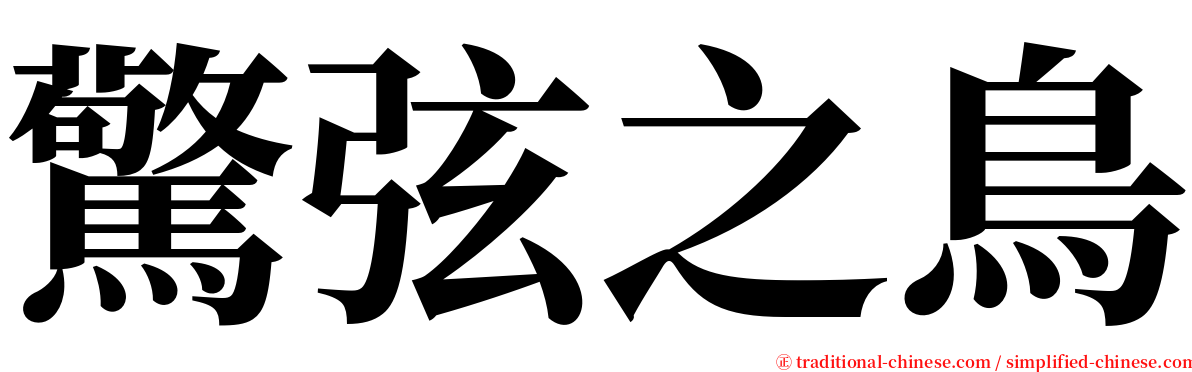 驚弦之鳥 serif font