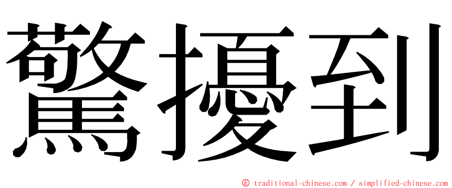 驚擾到 ming font