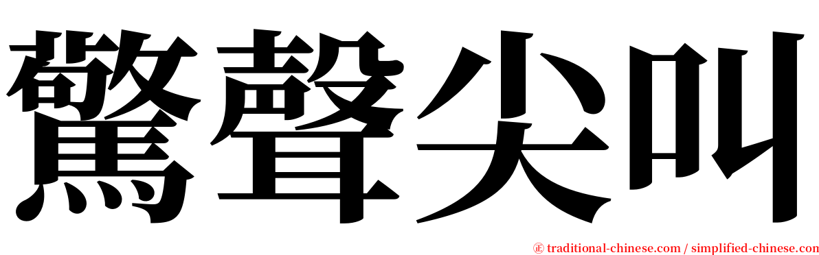 驚聲尖叫 serif font