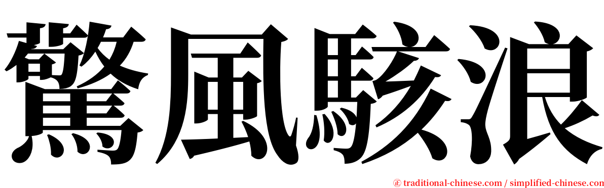 驚風駭浪 serif font