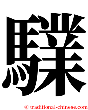 驜 serif font