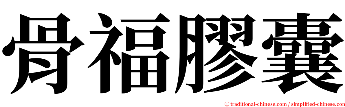 骨福膠囊 serif font