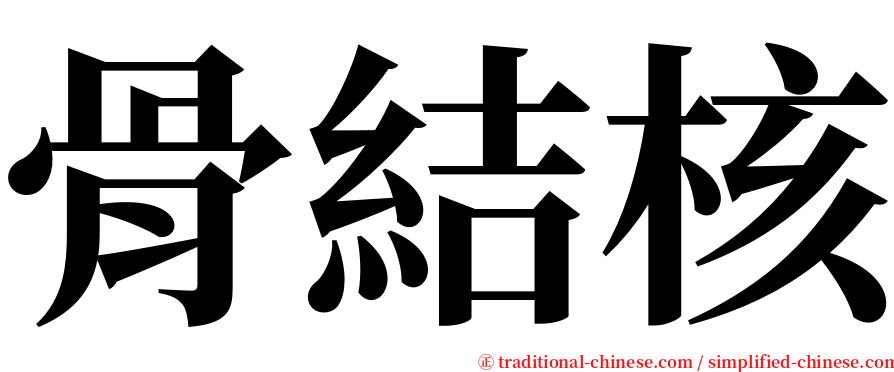 骨結核 serif font