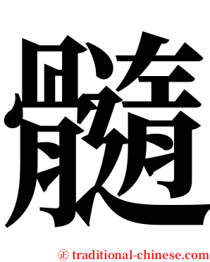 髓 serif font