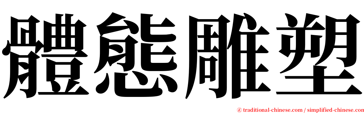 體態雕塑 serif font