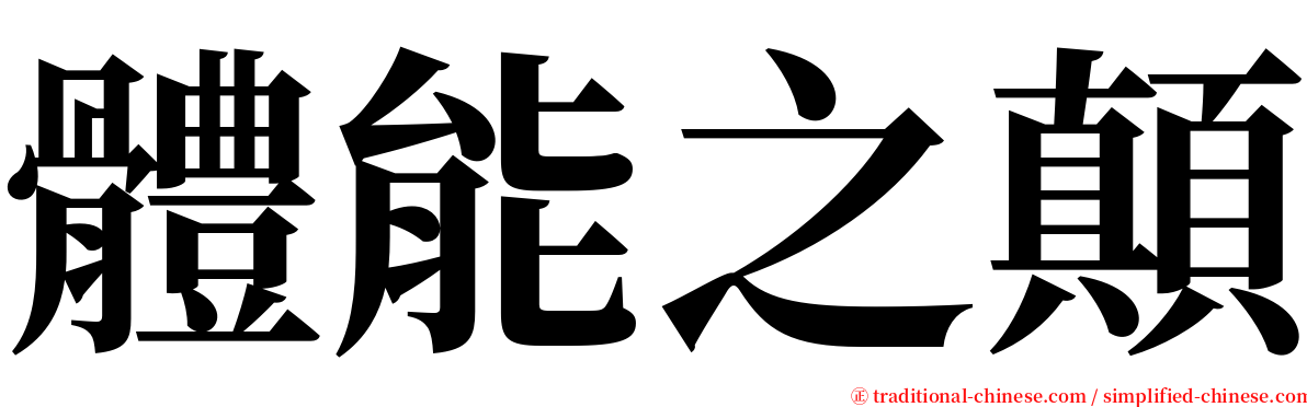 體能之顛 serif font