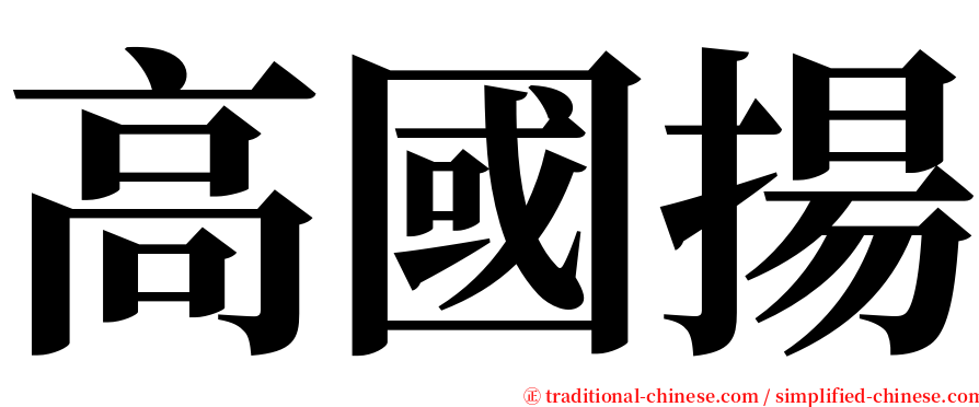 高國揚 serif font