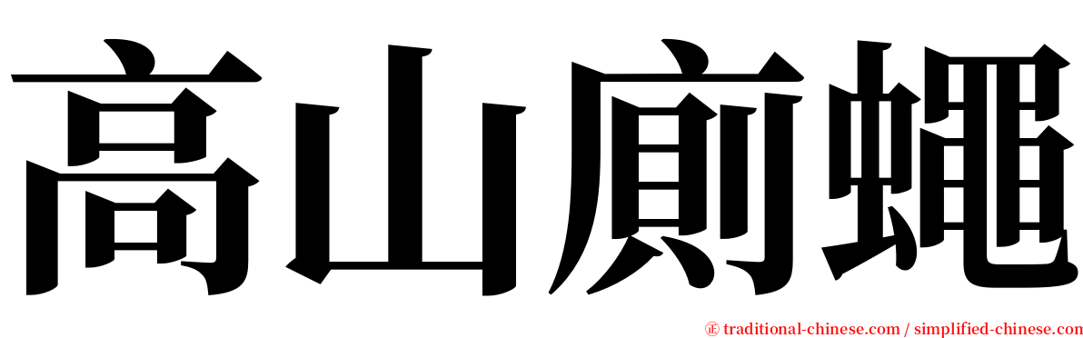 高山廁蠅 serif font