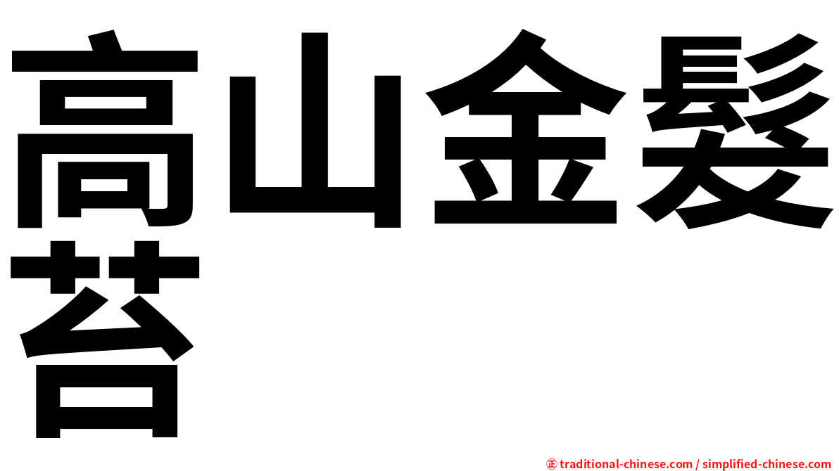 高山金髮苔