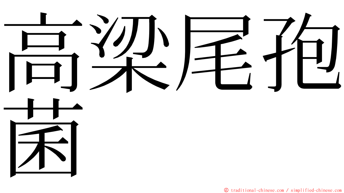 高梁尾孢菌 ming font